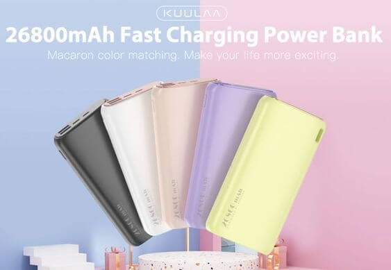 5 Best iPhone portable charger fast charging 2022 2. Portable Charger Multiple Charges Kuulaa Portable Charger 26800mAh