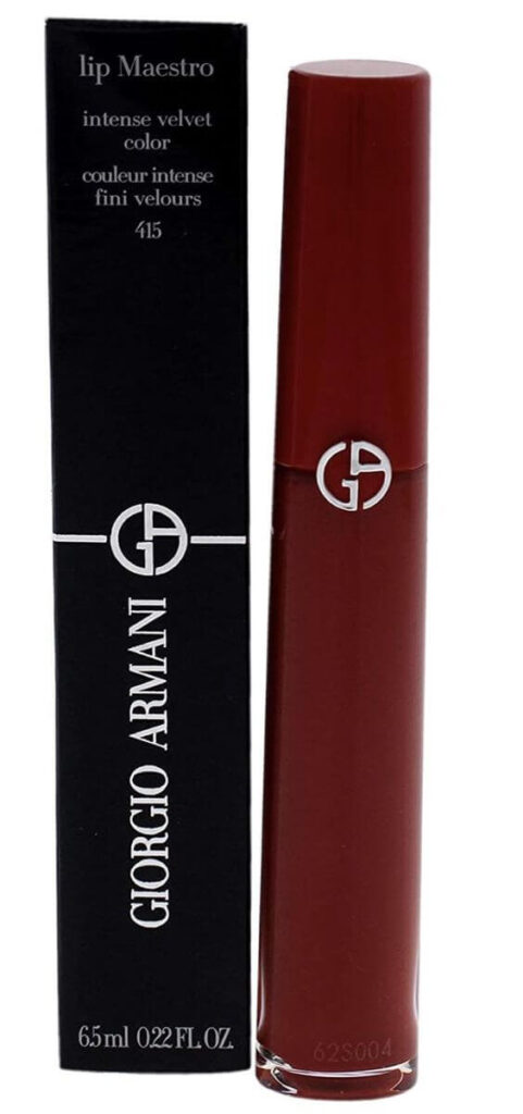 The 5 Hottest Beauty Trends in Autumn Makeup Colors for 2023
4. Red Dahlia, Bold red is expected to be most popular this fall. Especially in the cold season, such liquid lipsticks finished in velvet are expected to be popular.
Giorgio Armani Lip Maestro Liquid Lipstick 415 Redwood