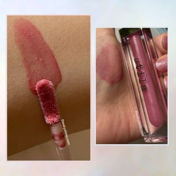 stila Beauty Boss Lip Gloss Synergy Review 1. Color Stila Beauty Boss Lip Gloss Synergy is pink translucent and pearls with a shimmering finish. 