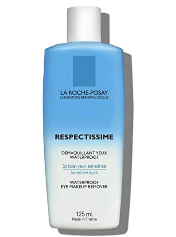 6 Best Lip and Eye Remover 2022 La Roche-Posay Respectissime Waterproof Eye Makeup Remover effectively removes waterproof eye makeup