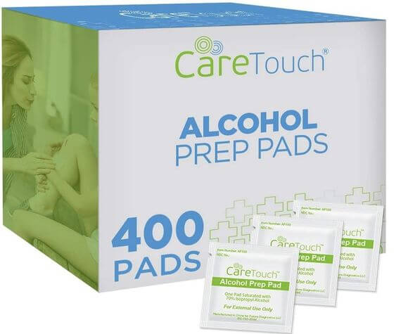 Kiss imPRESS Nail 83657 Blue, White, Silver Review 2. How to use 
Care Touch Alcohol prep pads