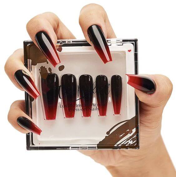 Best 10 Fake Long nails Halloween 2022 1. Vampire Halloween Fake Long Nails 
