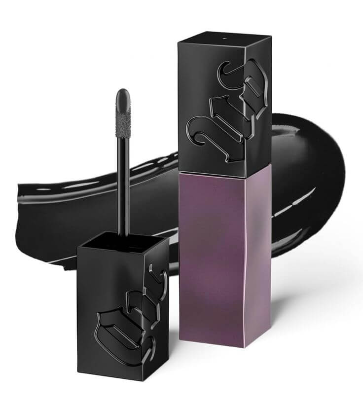 Top 3 Waterproof Black Lipsticks for Halloween Get the Look: Instant shine
Urban Decay Vice Lip Bond Glossy Longwear Liquid Lipstick in Indie Sleaze