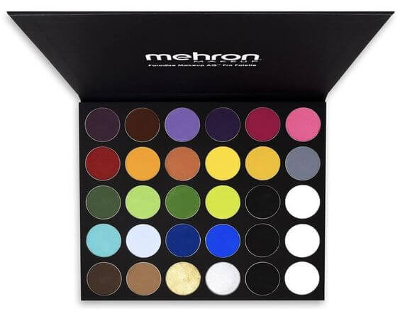 13 Best Halloween Makeup Palette Set 1. Water-based face and body Paint palette Mehron  Water activated formula that is rich in color and easy to blend with a matte finish. Moisten the sponge or brush with a small amount of water and apply.
