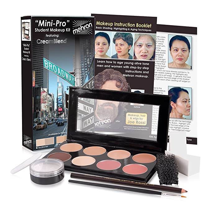 13 Best Halloween Makeup Palette Set 5. Makeup Cosplay set Mehron Mini Theatrical Kit:  for Fair and Olive, skin tone