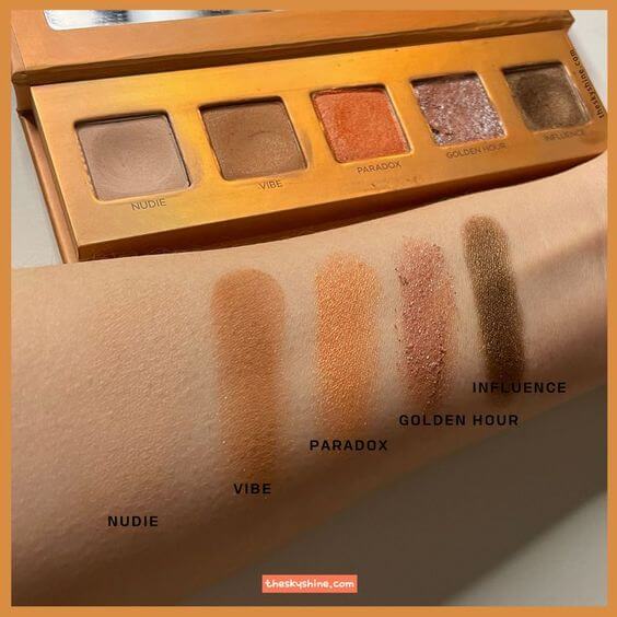 Urban Decay Lightbeam Eyeshadow Palette Review 1. Lightbeam Eyeshadow Palette 5 shades Swatches The Lightbeam Shadow Palette is a highly utilized palette that can be used daily with a variety of warm and soft tones, or a mixture of different shades. 