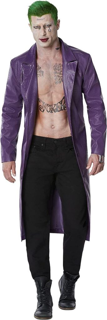 Halloween Cosplay Party Outfit Suit for Men Suicide Squad Joker Jacket