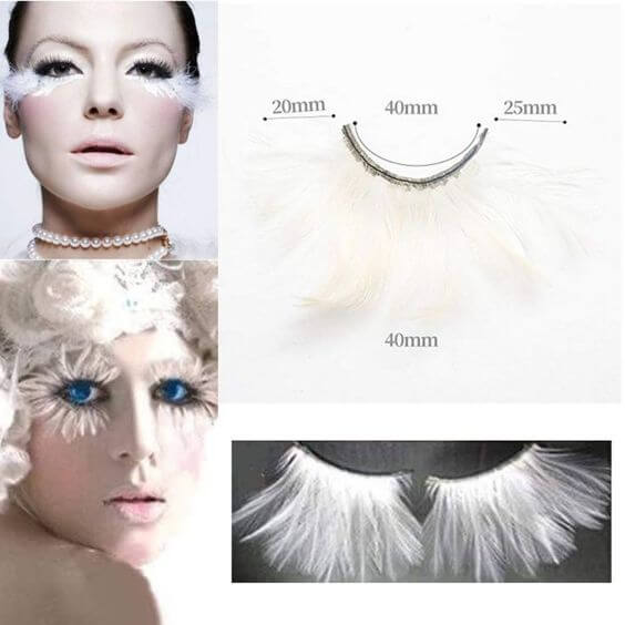 16 Best False Eyelash Halloween Costume White False Eyelashes Halloween Makeup
