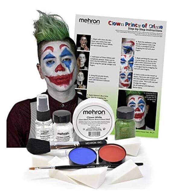19 Best Halloween Joker Costume Idea: Makeup, Hair, Suit 1. Joker Makeup  mehron Halloween Joker