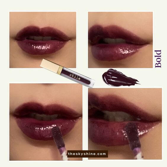 Stila Beauty Boss Lip Gloss Bonus Baby Review 2. How to use Bold Purple lips Use Stila Lip Gloss Bonus Baby alone, apply it several times to create bold lips.