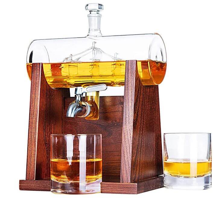 The 3 Best Glasses for Whiskey Lovers Get the look: Great Bourbon Whiskey Gifts 
Jillmo Decanter, 1250ml Whiskey Decanter Set with 2 Whiskey Glasses