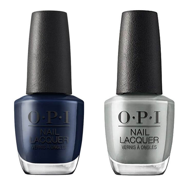 Dark Blue: The Must-Have Nail Polish for Every Season Get the look: Dark Nail Polish Set
Bundle of OPI Nail Lacquer Midnight Mantra, 0.5 fl oz + OPI Nail Lacquer, Suzi Talks with Her Hands, Dallas, 0.5 fl oz