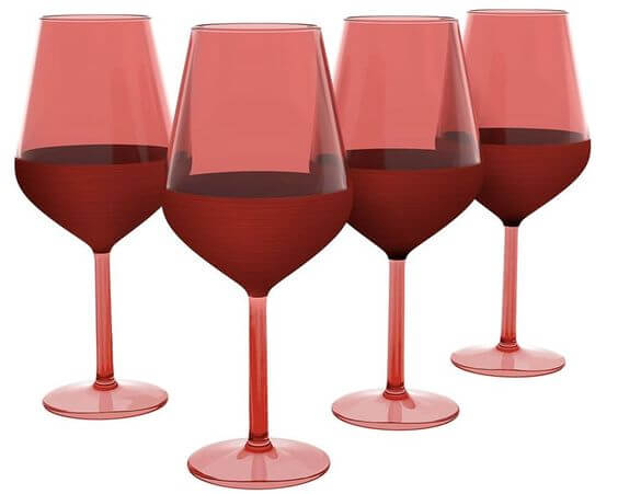 The 7 Best Christmas drinking Wine glasses Matte Red Wine Glasses Wine Glasses Set of 4  RAKLE Unique Matte Red Wine Glasses are perfect for Christmas or romantic evenings. Also, makes modern mood great with decor on your dining room table.