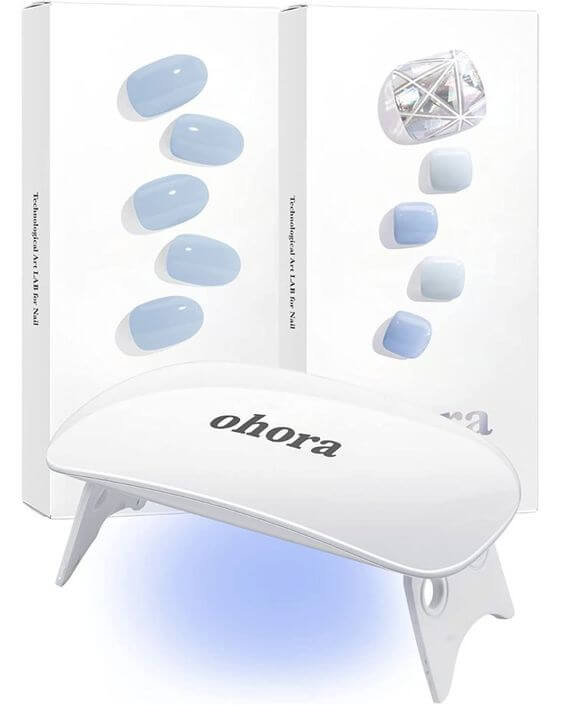 Top 5 Gel UV LED Lamps for Salon-Worthy Results Get the look: ohora Starter Set, Ohora Pro Portable Gel Lamp & Cream blue Gel Nail Polish Strips 