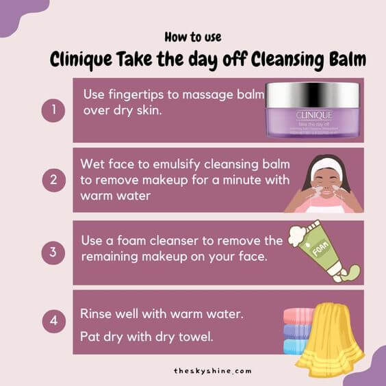Clinique Take the day off Cleansing Balm Review 2. How to use Clinique Take the day off Cleansing Balm