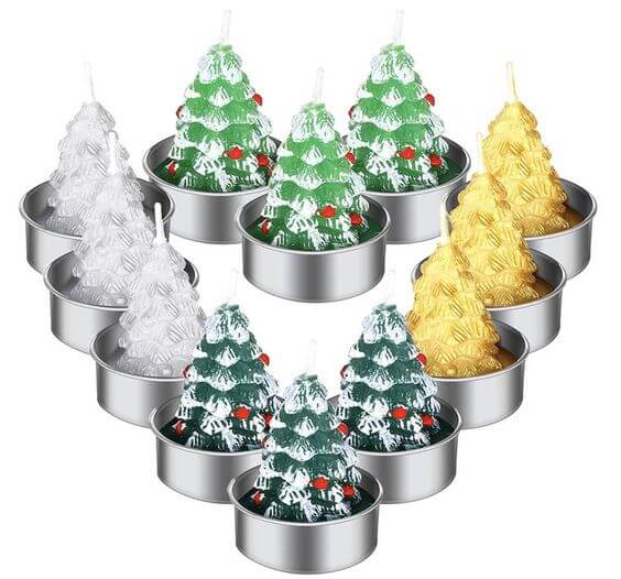 10 Best Decorative Christmas Candles Cute Tealight Candles 
Christmas Tealight Candles Nuanchu Green, silver small candles can satisfy your Christmas decoration demands for nice visual enjoyment.