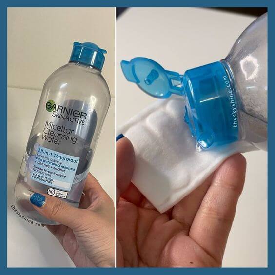 Garnier Micellar Cleansing Water All-in-1 Waterproof Makeup Remover Review 1. Formulation & Scent Garnier Micellar Cleansing Water All-in-One Waterproof has a watery texture. It doesn't feel greasy or sticky at all. 