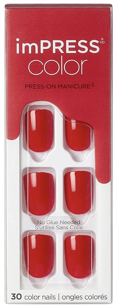 The 10 Best Red Press-On Nails Short Red Press-On Short Nails KISS imPRESS Color Press Red nails are a look that makes everyone feel attractive, regardless of age or gender.