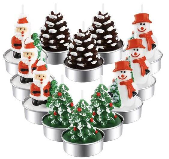 10 Best Decorative Christmas Candles Cute Tealight Candles Christmas Tealight Candles TecUnite Christmas Tealight Candles can make the atmosphere of the house cute and lovely in an instant.