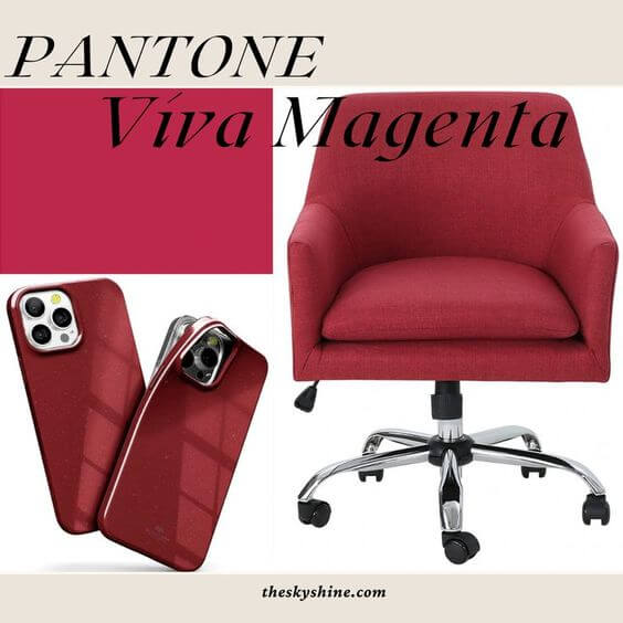 2023 Beaty trend color: Viva Magenta 2. Viva Magenta home office item