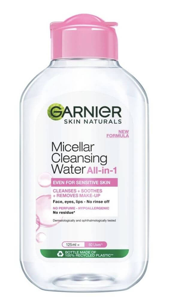 The 5 Best Micellar Cleansing Water Garnier Skin Naturals Micellar Cleansing Water iGarnier Skin Naturals Micellar Cleansing Water is for dry and sensitive skin. It cleanses your skin so well, makes it smooth and glowing.