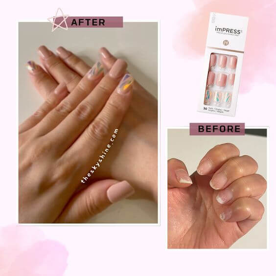 KISS imPRESS Miracle Review 3. Before & After