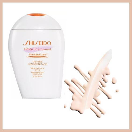4 Best Tone-up sunscreen without makeup Shiseido Urban Environment Oil-Free Sunscreen SPF 42