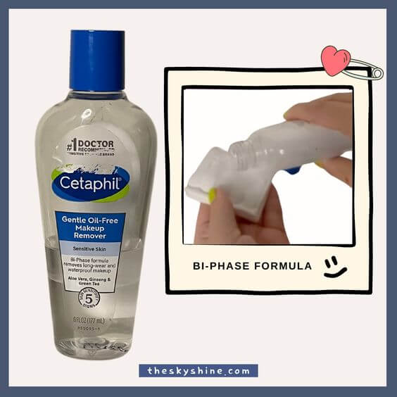 Cetaphil Gentle Waterproof Makeup Remover Review 1. Formula & Scent It is a watery liquid formulation without irritation or oily residue. It provides clean and refreshed with no oily residue after eye and lip makeup remove.