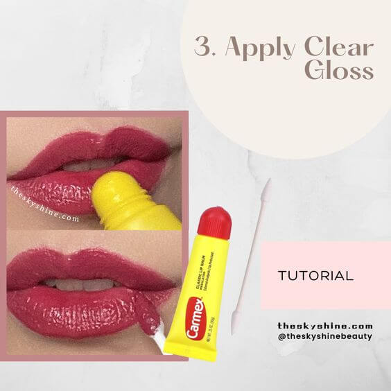 Achieving the Perfect Glossy Warm Red Lip Look: Tips and Tricks 3. Apply Clear Gloss