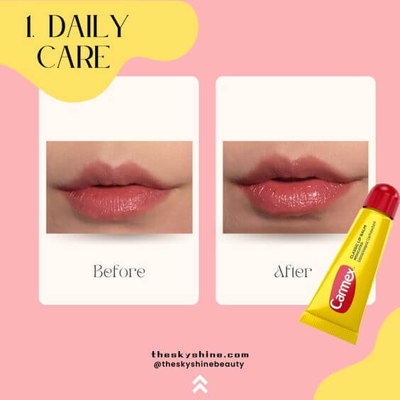 Carmex Lip Balm Tubes Review 2. How to use Daily Care