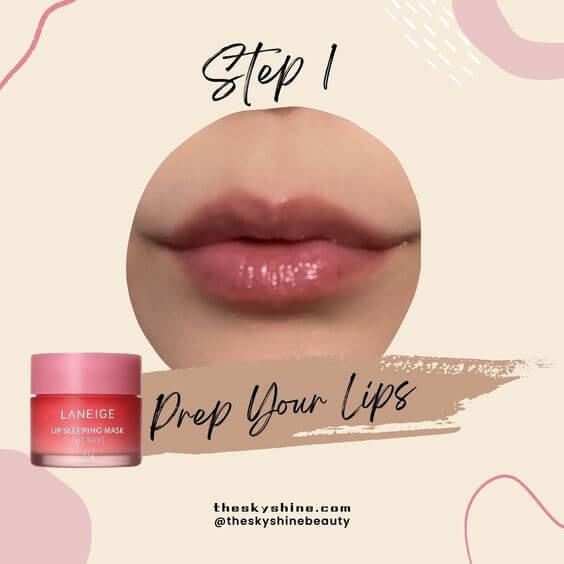 Lip Tutorial: How to Create an Ombre Brown Red Lip Step 1: Prep Your Lips Start by exfoliating your lips with a lip scrub or a lip mask to remove any dead skin cells. Or, apply a lip balm to moisturize and hydrate your lips.