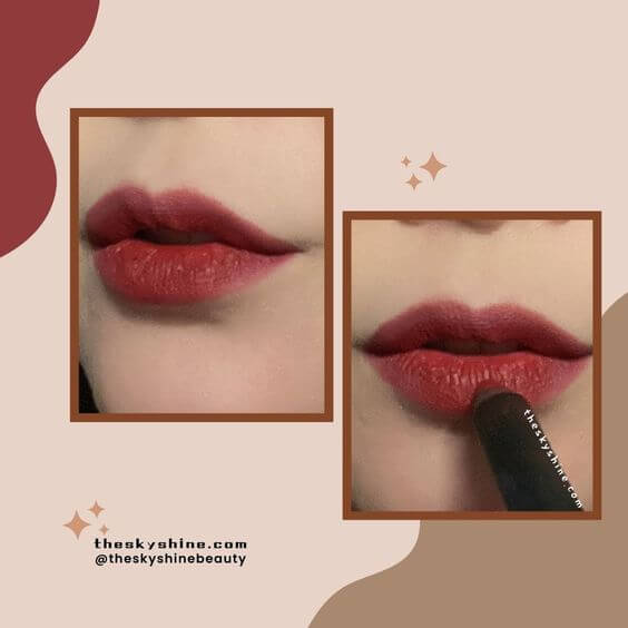 Lip Tutorial: How to Create an Ombre Dark Brown Red Lip