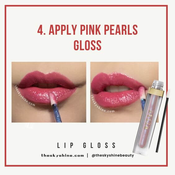 How to Change Colors When Warm Red Lip Pencil Doesn't Look Good on You 4. Apply Pink Pearls Gloss
