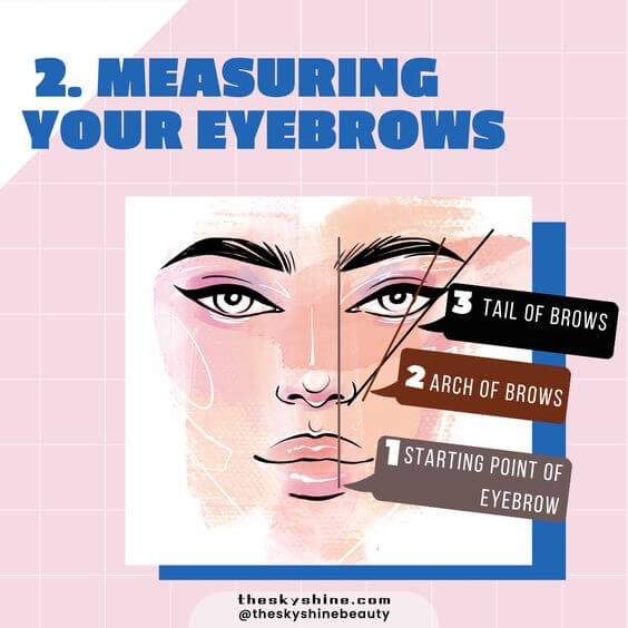 Determine Your Brow Shape: Simple & Easy Tutorial Step 2. Measuring Your Eyebrows