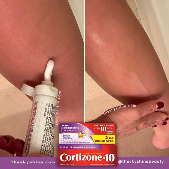 Cortizone 10 Maximum Strength Intensive Healing Cream Review: Deep Hydration & Soothing 1. Texture & Absorption & Scent  It's a soft cream type and applies very smoothly. And it absorbs really fast. It absorbs immediately after application and finishes matte without stickiness. 