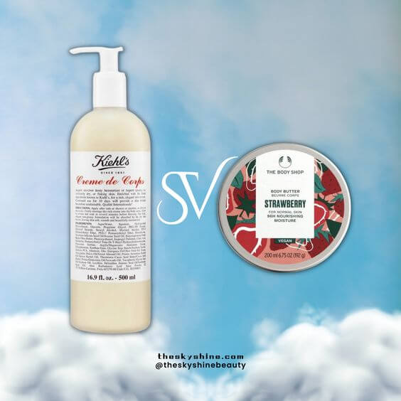 Kiehl’s Creme de Corps vs. The Body Shop Strawberry Body Butter: Which is Best for Dehydrated, Dry Skin?