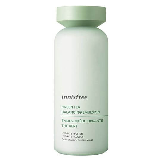 The Ultimate Hydration Showdown: Korean Green Tea Emulsions Compared 3. Pros and Cons
innisfree Green Tea Balancing Emulsion Best for oily and combination, sensitive skin in 4 seansons
Pros: Rich hydration, smooth finish, restores skin balance, quick absorption (3 minutes) slight citrus scent