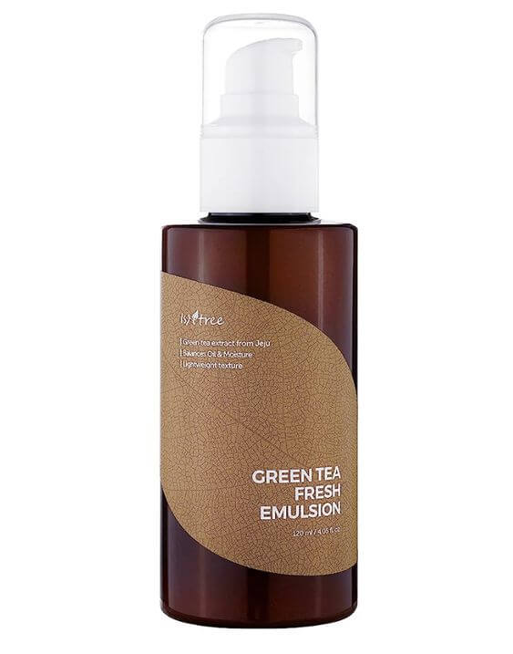 The Ultimate Hydration Showdown: Korean Green Tea Emulsions Compared 3. Pros and Cons ISNTREE Green Tea Fresh Emulsion  Best for oily and combination, acne prone skin in hot wether
Pros: Lightweight, oil and moisture balance, quick absorption (2 minutes), refreshing feel, fragrance free