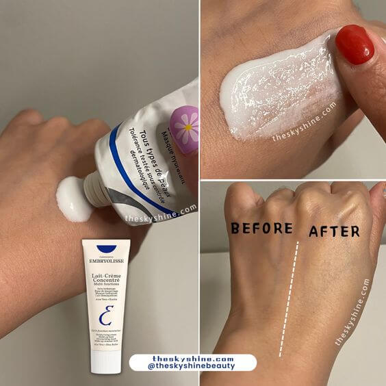 Embryolisse Lait-Crème Concentré Makeup Primer Review: The French Secret for Flawless Makeup 1. Color & Texture & Absorption The texture of the Embryolisse Lait-Crème Concentré is a white cream that easily glides on the skin without feeling sticky