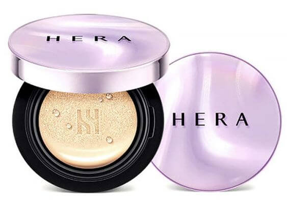 The 3 Best Summer Makeup Cushions For Dry and Mature Skin  HERA UV Mist Cushion offers an intense healthy glow, as if you have used a very thin, light, and moisturizing mist all over your face. It does not highlight dryness and provides lightweight and clear coverage for smooth-looking skin.