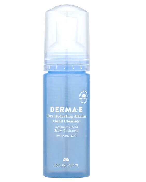 Best 5 Hyaluronic Acid Foam Cleansers for Radiant Skin 
DERMA-E Ultra Hydrating Alkaline Cloud Cleanser boasts a gentle formula. Also, provides hydrates the skin, making it an excellent recommended for sensitive and dry skin by dermatologists.