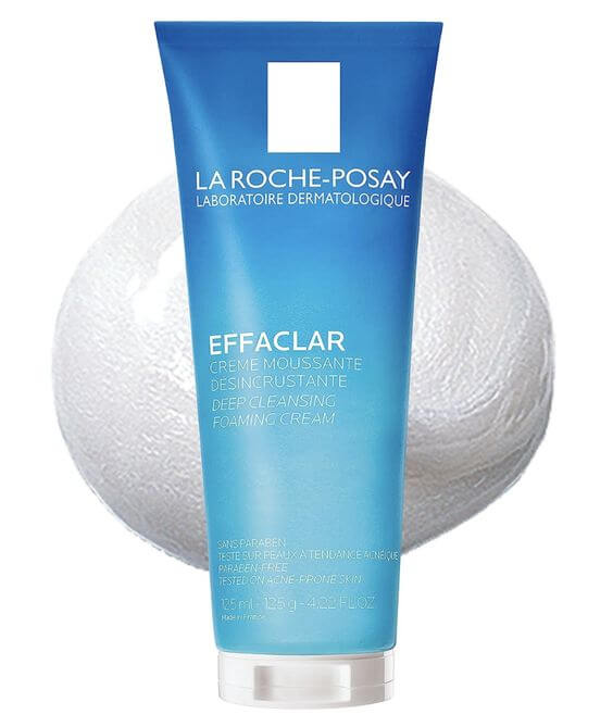 5 Essential Steps for an Effective Nighttime Skincare Routine for Oily Skin Oily skin produces excess sebum, making it prone to clogged pores and breakouts. A gentle, oil-free cleanser helps remove excess oil and impurities without stripping the skin. 
La Roche-Posay Effaclar Deep Cleansing Foaming 