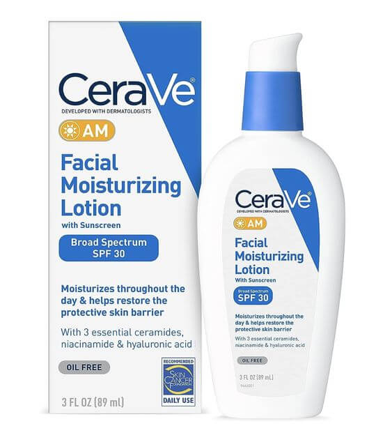5 Top Oil-Free Moisturizers for Oily Skin 2. Moisturizer with Sun Protection
CeraVe AM Facial Moisturizing Lotion SPF 30 offers oil-free hydration that’s perfect for oily skin. It strengthens the skin’s moisture barrier without adding excess oil and provides sun protection. 