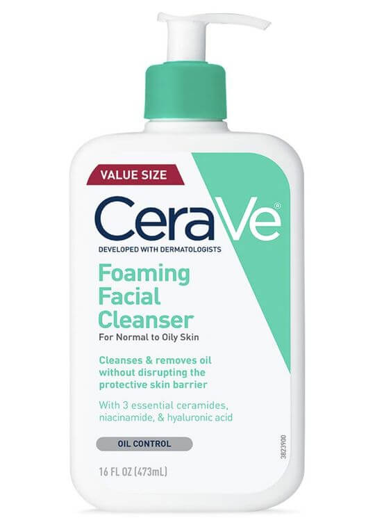 Best 5 Hyaluronic Acid Foam Cleansers for Radiant Skin 
CeraVe Foaming Facial Cleanser is deeply cleanses and refreshes the skin for normal to oily skin. In addition, This Non Comedogenic cleanser infused with hyaluronic acid and ceramides, niacinamide delivering maintain the skin’s protective barrier.