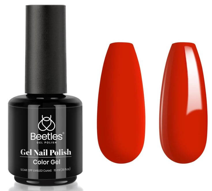 2023 Autumn/Winter Nail Trends: Polishes, Gel Strips 2. Bold Red Beetles Red Gel Nail Polish works well as an accent nail with solid colors
Beetles Gel Nail Polish, 1 Pcs 15ml 0.51OZ Red Color 