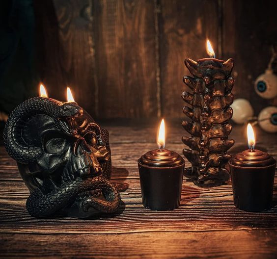 Top 4 Skull Candles For A Spooky Ambiance 4. Dark Magic Skull Candle 4 Pack
The Dark Magic Skull Candle 4 pack exudes an air of mystery. Often designed with occult symbols and a matte black finish, this candle is perfect for those who want to make their spooky-themed party preparations more scary and atmospheric.