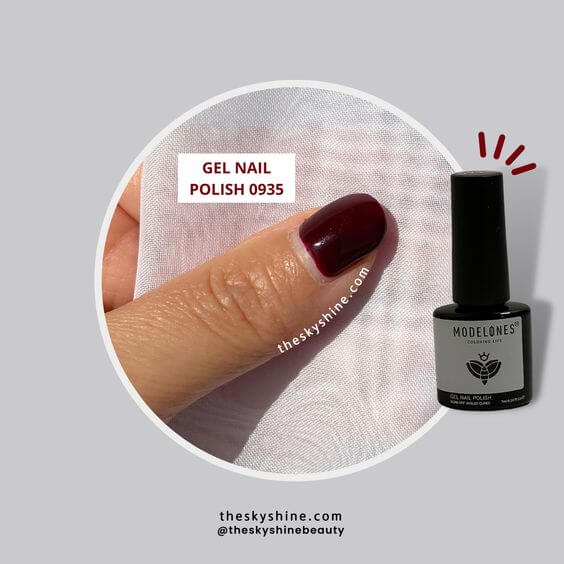 Modelones Gel Nail Polish 0935 Review: Perfect Dark Red For Various Occasions
