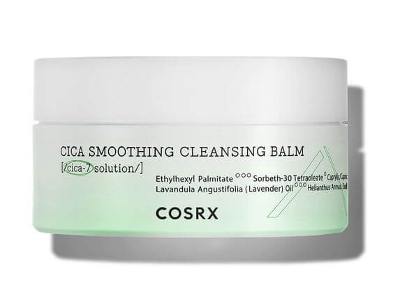 Korean Beauty: Top 5 Soothe And Repair Products 
COSRX Pure Fit Cica Smoothing Cleansing Balm​ helps to maintain dewy, moisturized skin and contains Centella Asiatica and shea butter. It gently removes all makeup, smoothens, and evens out your complexion, promoting overall skin health