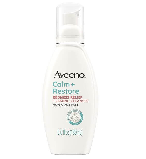 Is it Acne or Papulopustular Rosacea? 2. Managing Rosacea and Acne Together  Gentle Cleansing, Use a soft cleanser that’s good for sensitive skin. Don’t use rough scrubs that can make rosacea worse.
Aveeno Calm + Restore Redness Relief Foaming Cleanser