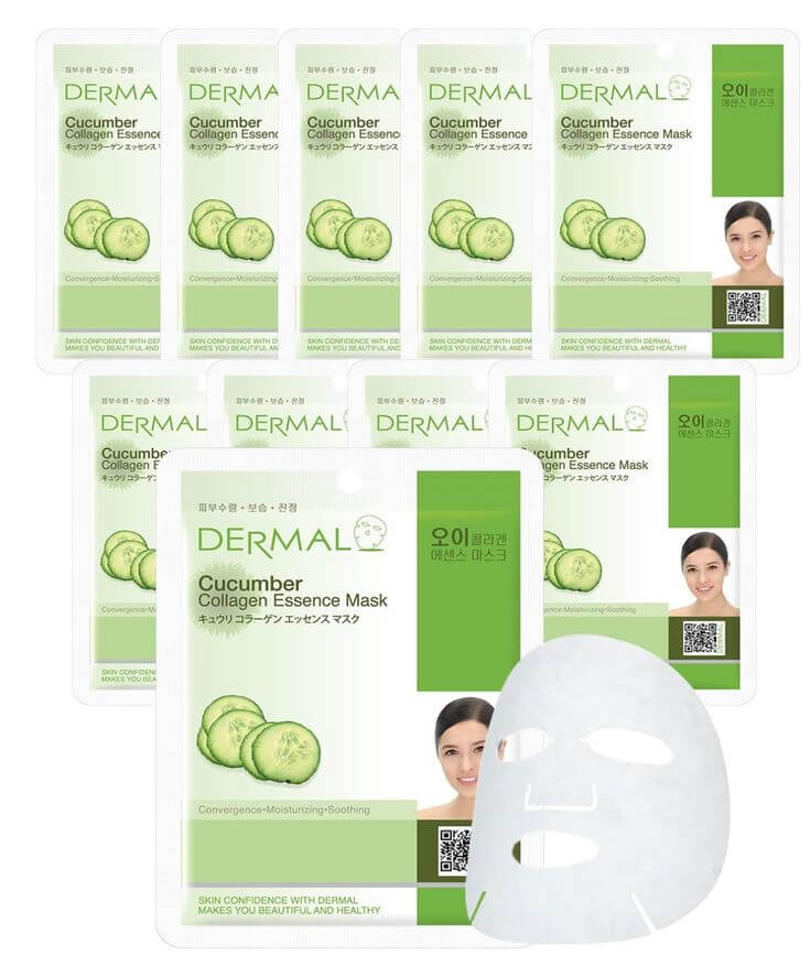 K-Beauty Secrets: The Top 3 Cucumber Sheet Masks for Staying Fresh and Hydrated
DERMAL Cucumber Collagen Essence Facial Mask Sheet Pack is popular as a product that quickly cools the face when the skin turns red due to sun irritation. It can soothe and moisturize the skin simultaneously. 